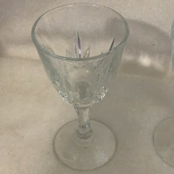 Vintage Cristal D'Arques-Duran Palmes Stemmed Cordial Glasses (2) - Picture 2 of 7